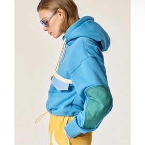 Stylish Blue and Green Women's Hoodie